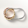 Cartier Trinity two-finger ring, lacquer, paved Cartier Trinity two-finger ring, lacquer, paved