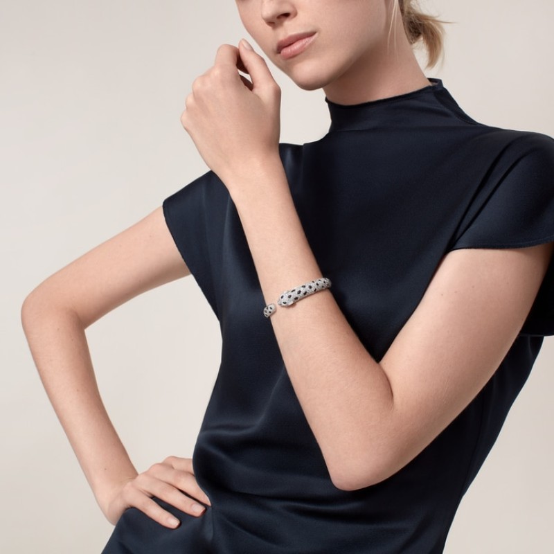 Panthère de Cartier bracelet, medium model, paved