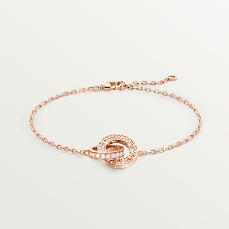 Cartier LOVE bracelet, on chain, paved Cartier LOVE bracelet, on chain, paved