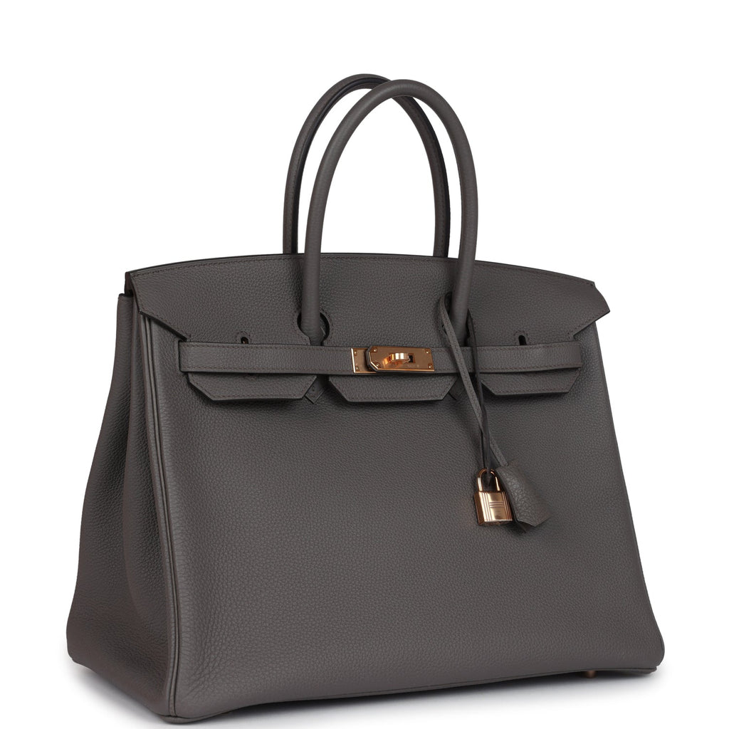 Hermès Birkin 35 Etain Togo Rose Gold Hardware Hermès Birkin 35 Etain Togo Rose Gold Hardware