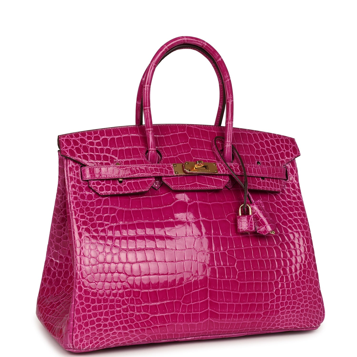 Hermès Birkin 35 Rose Scheherazade Shiny Porosus Crocodile Gold Hardware Hermès Birkin 35 Rose Scheherazade Shiny Porosus Crocodile Gold Hardware