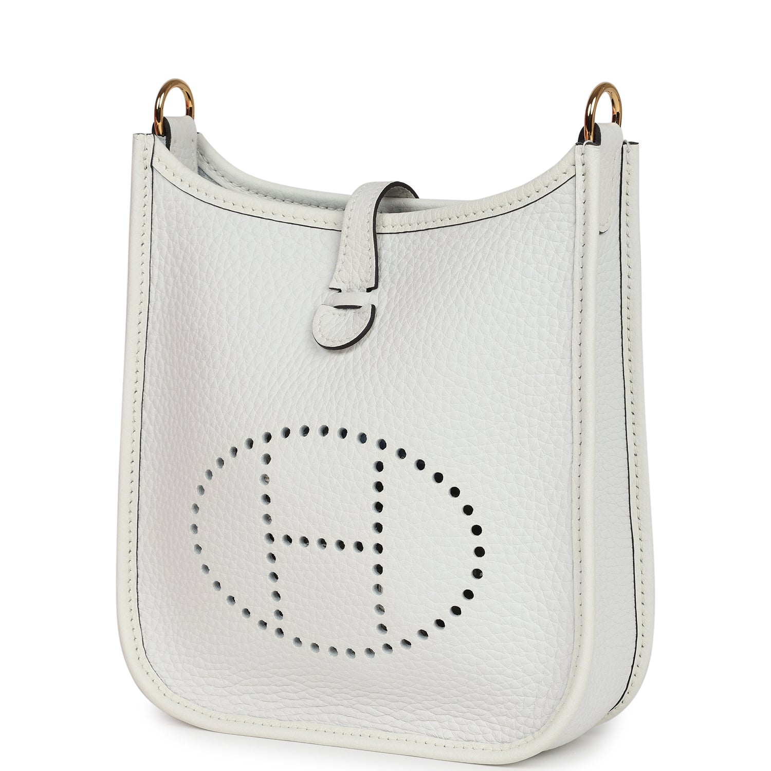 Hermès Evelyne TPM New White Clemence Gold Hardware Hermès Evelyne TPM New White Clemence Gold Hardware