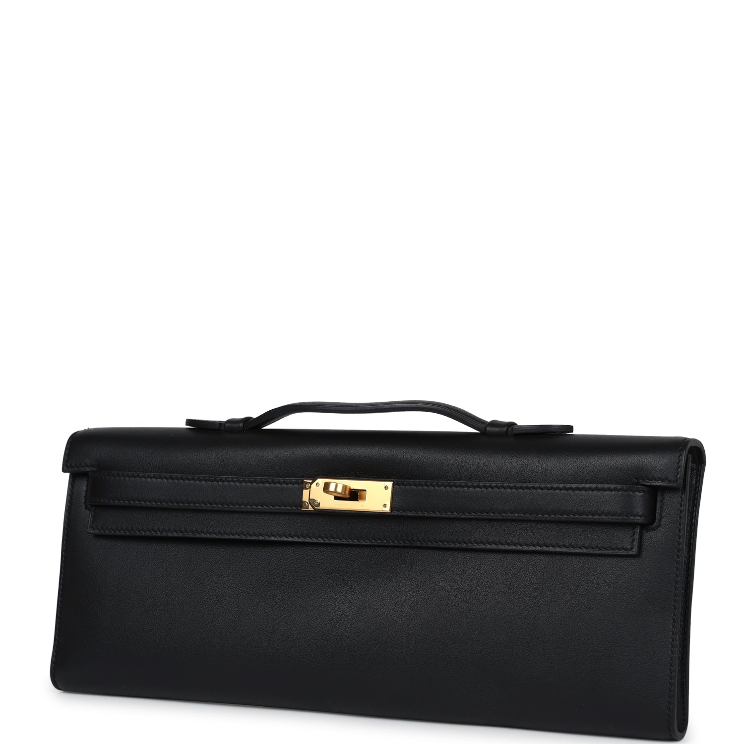 Hermès Kelly Cut Black Swift Gold Hardware