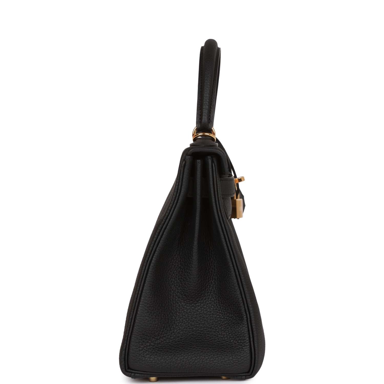 Hermès Kelly Retourne 28 Black Togo Gold Hardware Hermès Kelly Retourne 28 Black Togo Gold Hardware