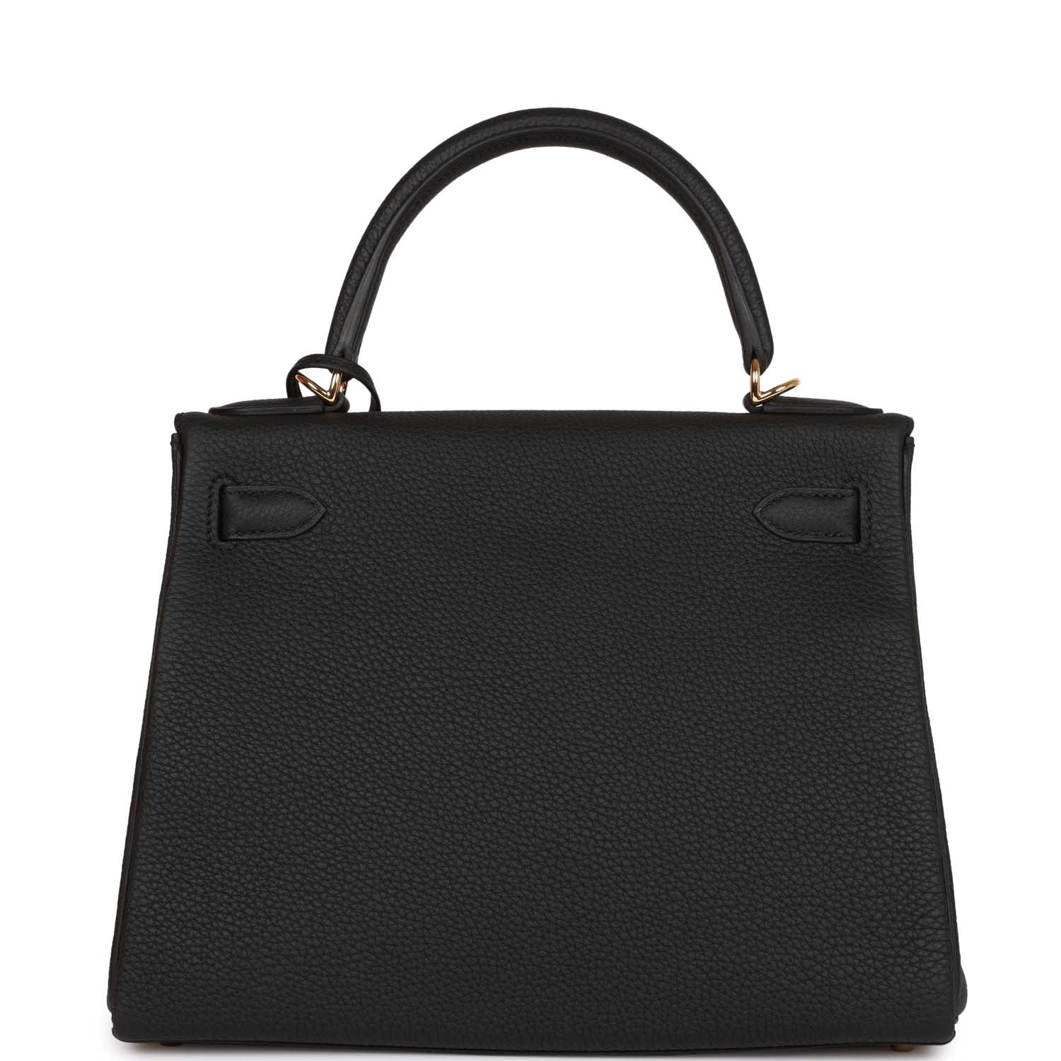 Hermès Kelly Retourne 28 Black Togo Gold Hardware Hermès Kelly Retourne 28 Black Togo Gold Hardware