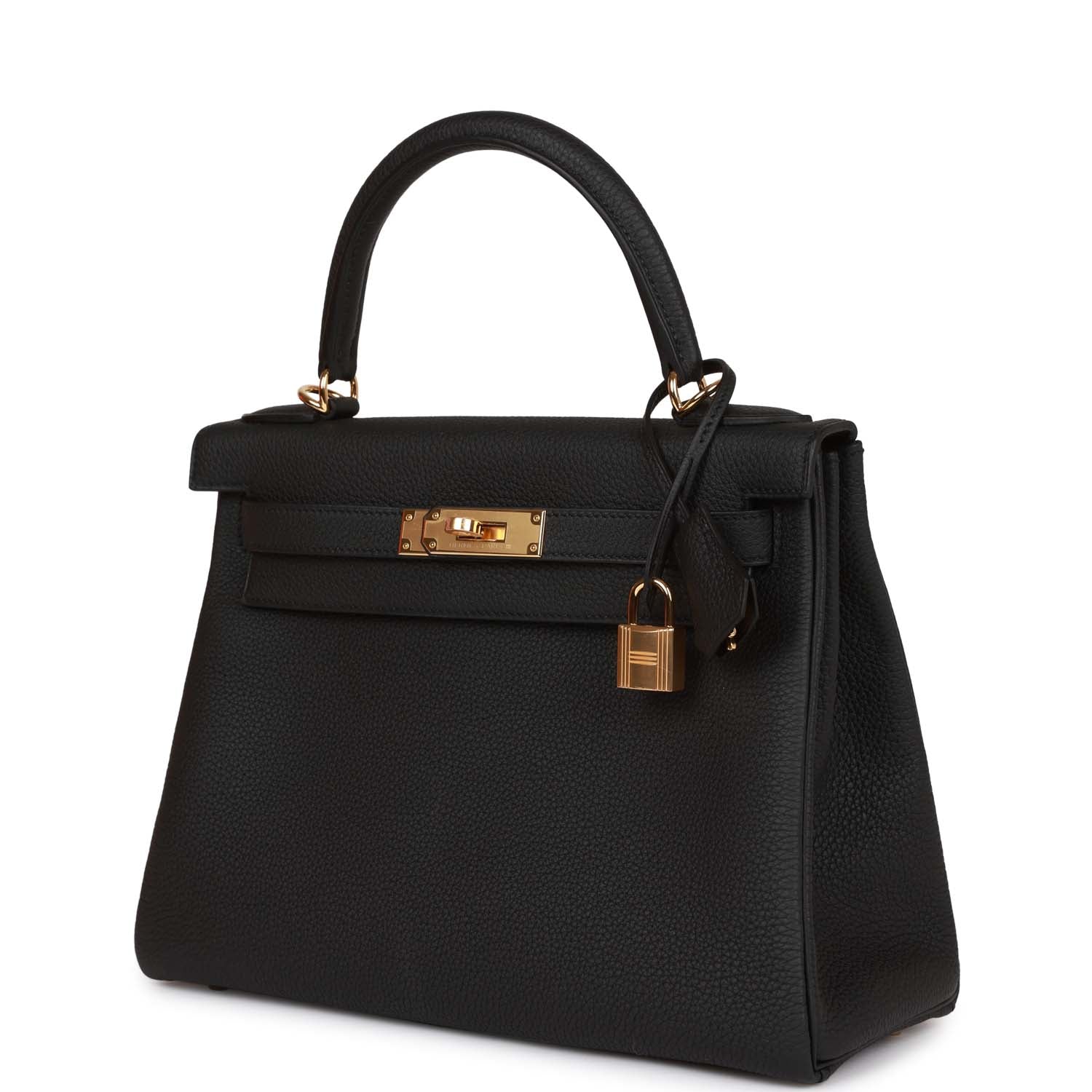 Hermès Kelly Retourne 28 Black Togo Gold Hardware Hermès Kelly Retourne 28 Black Togo Gold Hardware