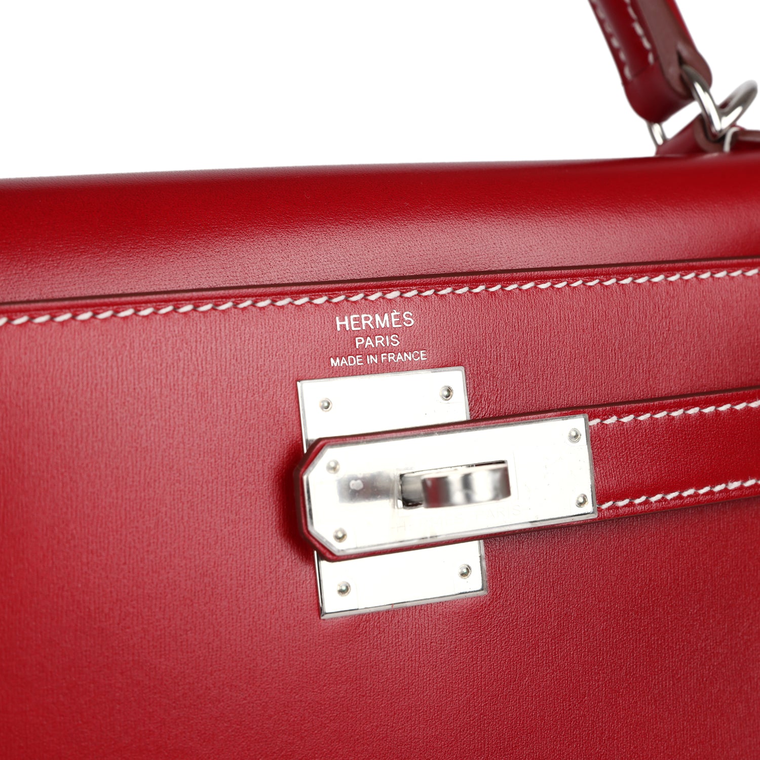 Hermès Kelly Sellier 28 Rouge Piment Box Palladium Hardware Hermès Kelly Sellier 28 Rouge Piment Box Palladium Hardware