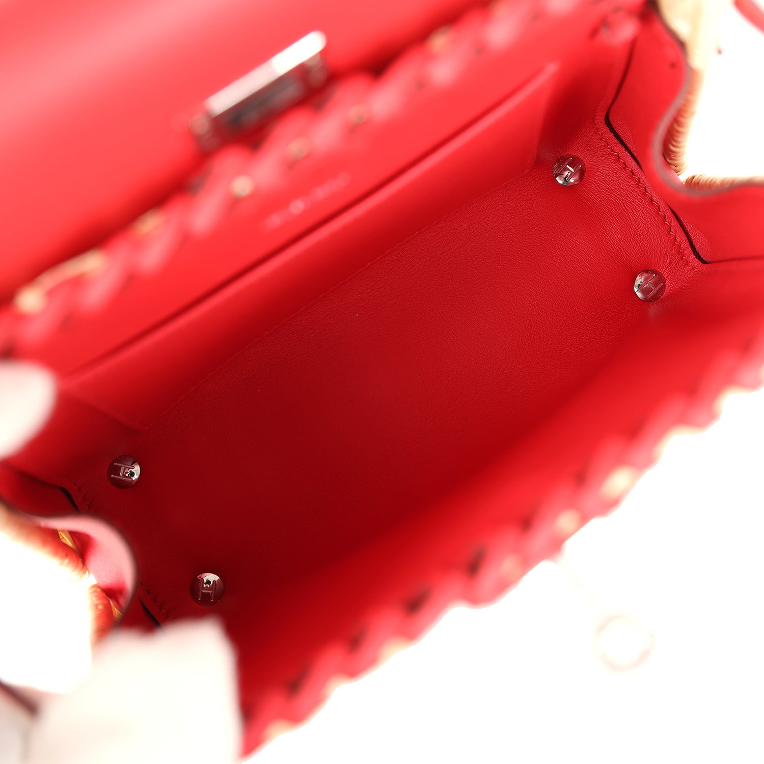 Hermes Mini Picnic Kelly 20 Rouge De Coeur Swift Palladium Hardware
