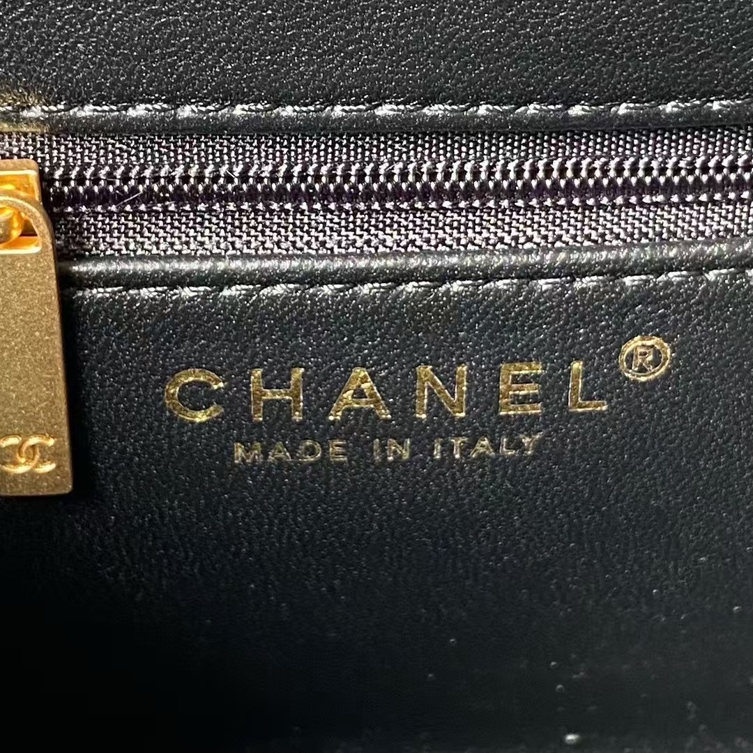 Chanel AS4416 Mini Shopping Bag Velvet and Black Calfskin Gold-Tone Metal Black Chanel AS4416 Mini Shopping Bag Velvet and Black Calfskin Gold-Tone Metal Black