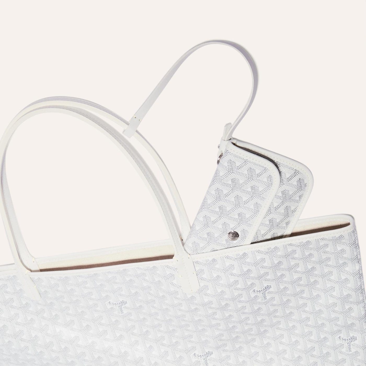 Goyard Saint Louis GM Tote Bag White