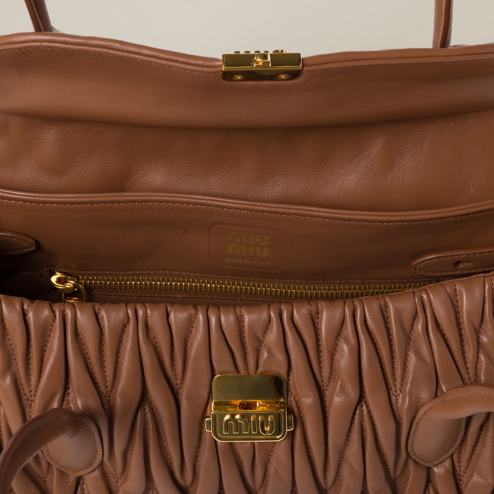 Matelassé nappa leather shoulder bag