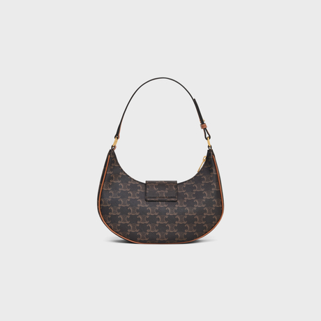 MEDIUM AVA TRIOMPHE BAG IN TRIOMPHE CANVAS AND CALFSKIN TAN MEDIUM AVA TRIOMPHE BAG IN TRIOMPHE CANVAS AND CALFSKIN TAN